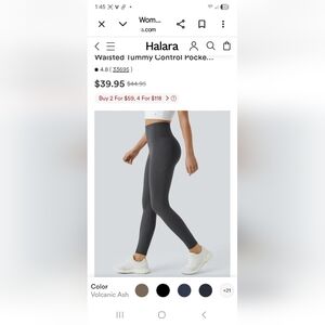 HALARA Volcanic Ash High-Waist Leggings —